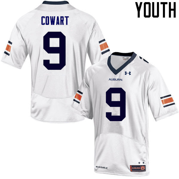 Youth Auburn Tigers #9 Byron Cowart White College Stitched Football Jersey
